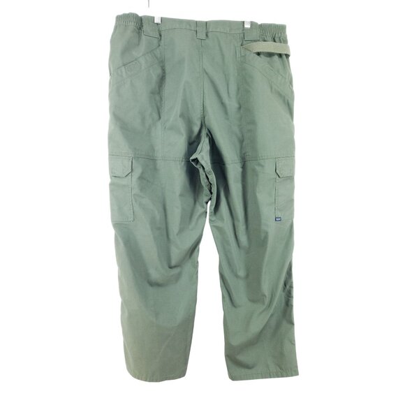 5.11 Tactical Utility Mens 42x30 Green Ripstop Cargo Pants Gusseted Polyester - Picture 2 of 9